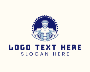 Human - Muscle Bodybuilder Fitness logo design