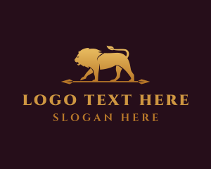 Luxe - Lion Prowl Safari logo design