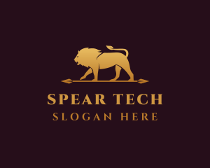 Spear - Lion Prowl Safari logo design