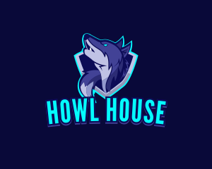 Howl - Wolf Shield Howl logo design