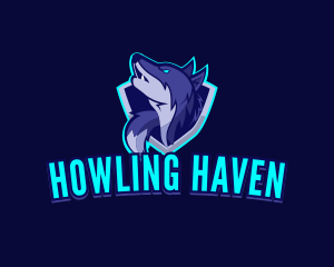 Wolf Shield Howl logo design