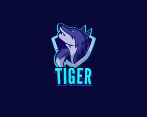 Gaming - Wolf Shield Howl logo design