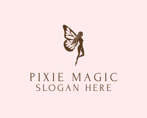 Pixie - Fairy Wings Cosmetics logo design