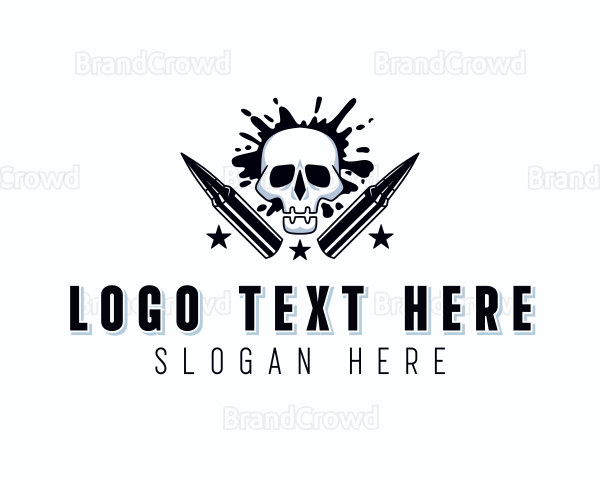 Skull Hunter Bullet Logo