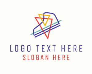 Shoe Cleaning - Colorful Geometric Sneaker logo design