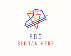 Shoe Cleaning - Colorful Geometric Sneaker logo design