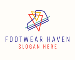 Colorful Geometric Sneaker logo design