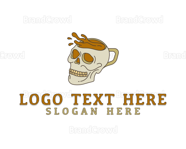 Skull Coffee Mug Logo