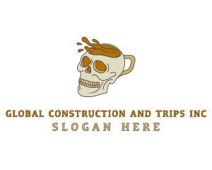 Skull Coffee Mug logo design