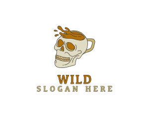 Cappuccino - Skull Coffee Mug logo design