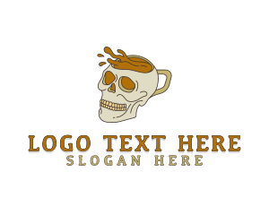 Skull Coffee Mug Logo