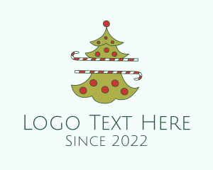 Cane - Christmas Tree Sugar Cane logo design