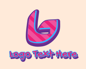 Teenager - Pop Graffiti Number 6 logo design