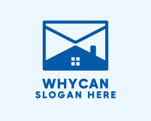 Postcard - Blue Envelope House logo design