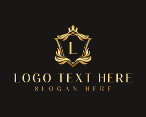 Classic - Floral Decorative Shield logo design