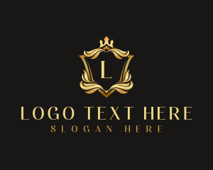 Shield - Floral Decorative Shield logo design