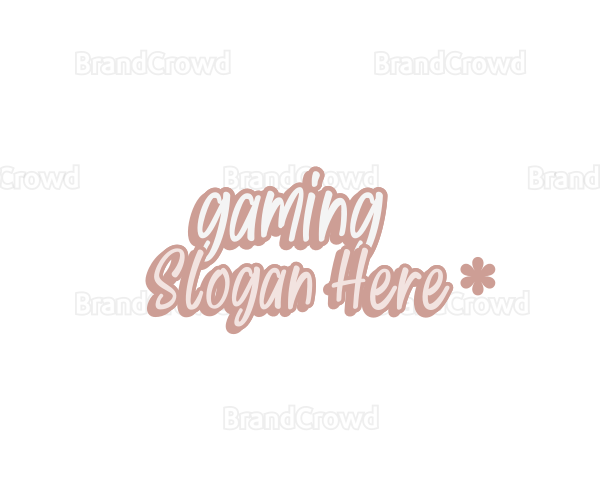 Cute Girlie Wordmark Logo