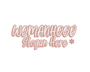 Cute Girlie Wordmark Logo