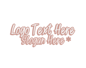 Cute Girlie Wordmark Logo