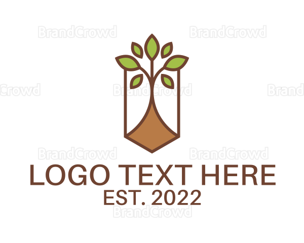 Tree Planting Garden Logo