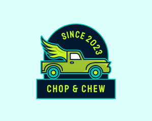 Transportation - Pickup Truck Wings Vehicle logo design