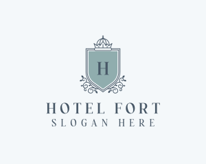 Elegant Shield Crown logo design