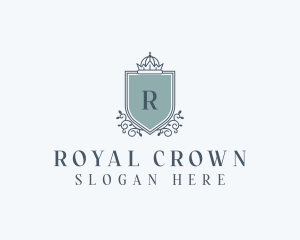 Elegant Shield Crown logo design