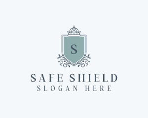 Elegant Shield Crown logo design