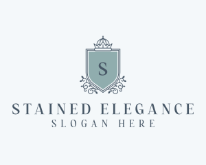 Elegant Shield Crown logo design