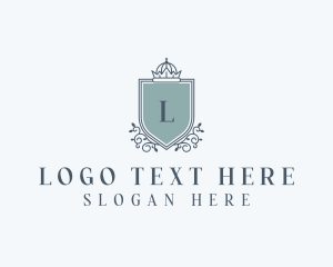 Crown - Elegant Shield Crown logo design