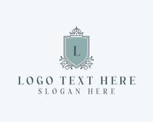 Monarchy - Elegant Shield Crown logo design