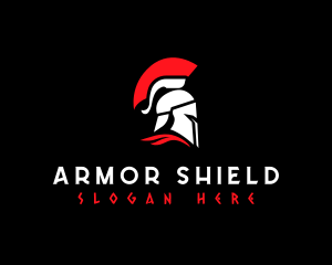 Armor Spartan Helmet logo design