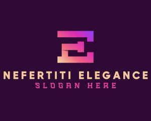 Modern Geometric Letter E logo design