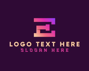 Website - Gradient Letter E logo design