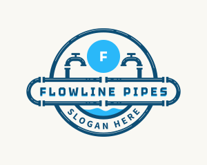 Pipes Faucet Plumbing logo design