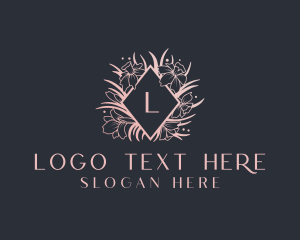 Events Place - Luxury Wedding Planner Floral logo design