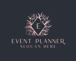 Luxury Wedding Planner Floral logo design
