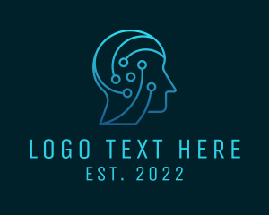 Human - Digital Human Artificial Intelligence logo design