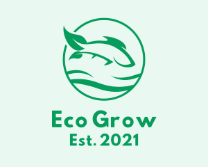 Aquaponics - Nature Leaf Fish logo design