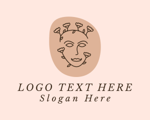 Style - Flower Woman Beauty Aesthetician logo design