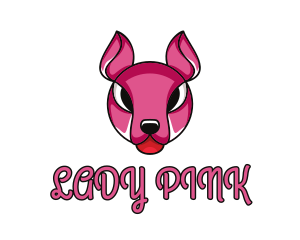 Pink Kangaroo Animal  logo design