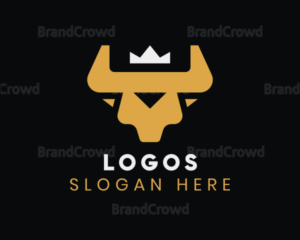 Premium Crown Bull Logo
