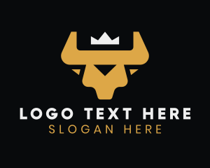 High End - Premium Crown Bull logo design