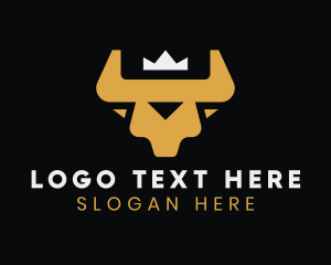 Crown - Premium Crown Bull logo design