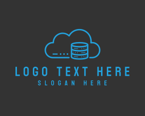 Storage - Cyber Cloud Database logo design