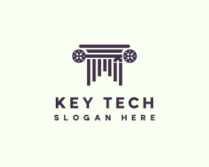 Greek Column Pillar Key logo design