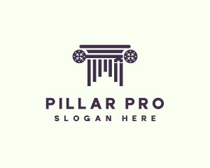 Greek Column Pillar Key logo design