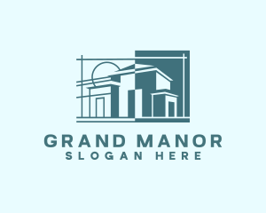 Mansion - House Architecture Mansion logo design