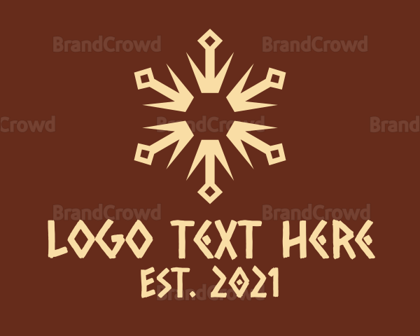 Tribal Sun Decoration Logo