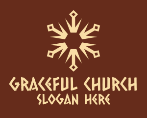 Tribal Sun Decoration  Logo